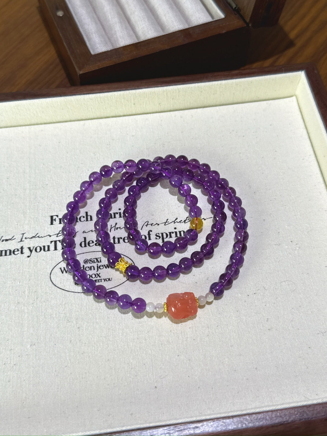 ▫️▪️ Amethyst citrine pixiu bracelet